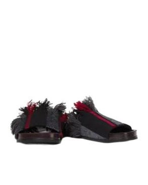 Chloé Brown Striped Tassel Flat Shoes