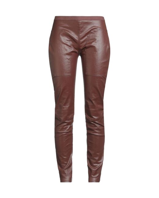Rick Owens Brown Colored Stretch Jeans