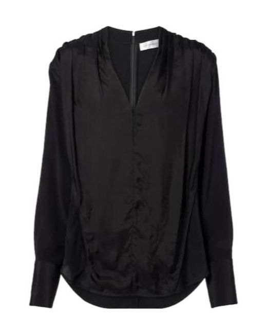 Victoria Beckham Black Silk Crêpe De Chine Blouse