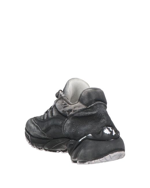 MM6 by Maison Margiela Gray Low-Top Leather Sneakers