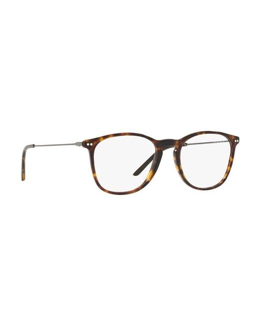Giorgio Armani White Round Frame Glasses for men