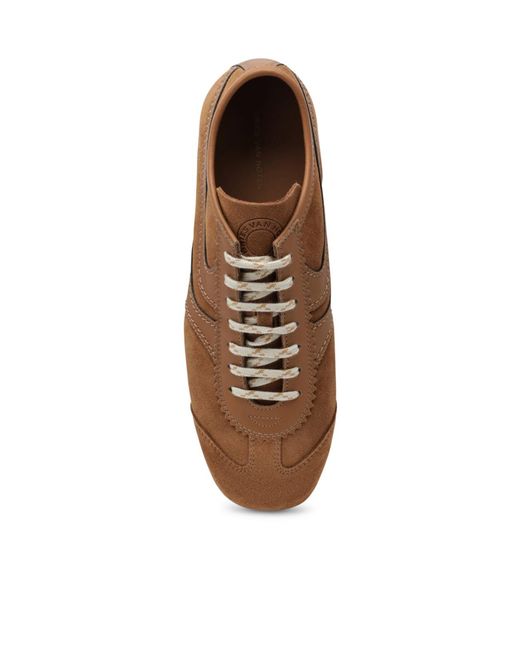 Dries Van Noten Brown Flat-Soled Sneakers