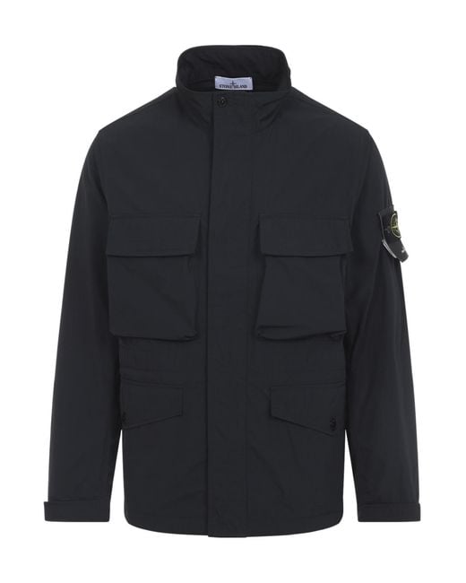 Stone Island Blue Polyester Jacket for men