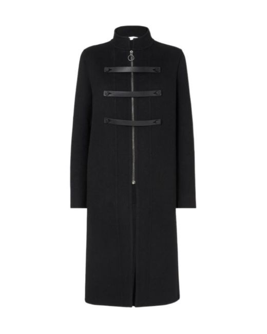 Fendi Black Wool And Shearling Coat