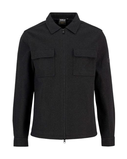 Barbour Black Shirt-Style Casual Jacket for men
