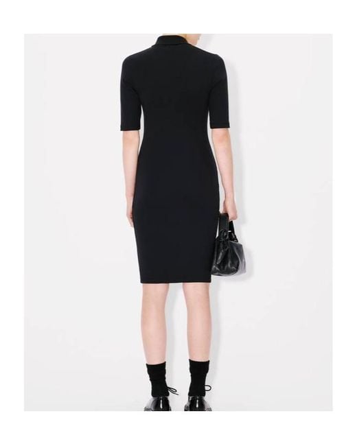 KENZO Blue 'Boke Flower 2.0' Embroidered Rib Polo Dress