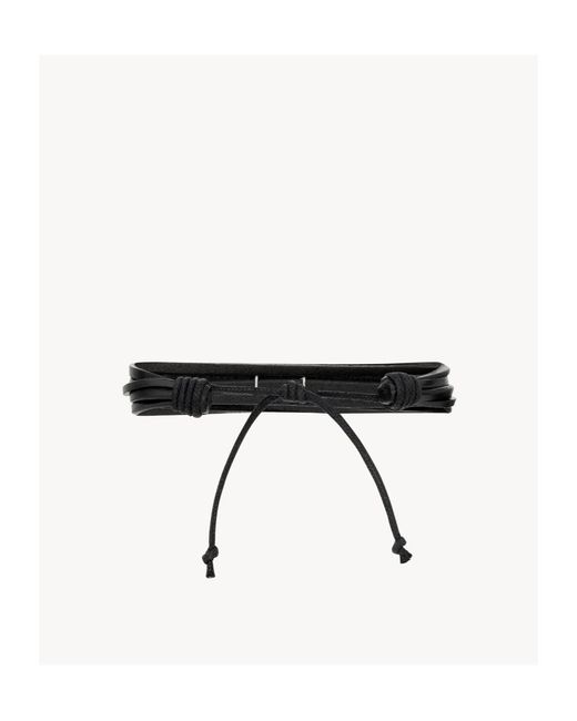 Saint Laurent Black Cassandre Multi-Strand Bracelet for men