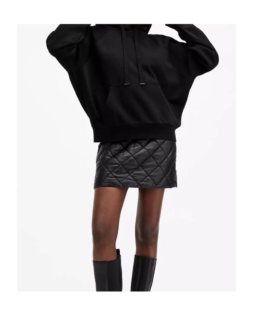 AllSaints Black Sequin Logo Pullover Sweater