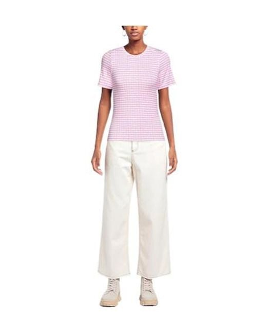 Jacquemus Pink Plaid Print T-Shirt