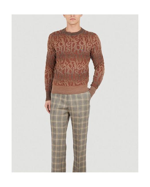 Vivienne Westwood Logo Sweater in Brown for Men | Lyst UK