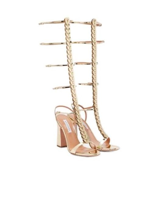 Aquazzura White Destiny Gladiator 105 Sandals