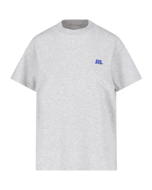 Jil Sander White Logo Regular-Fit T-Shirt