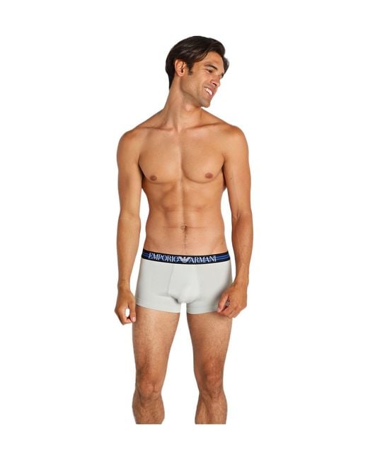 Emporio Armani Gray Elastic Waist Underwear for men