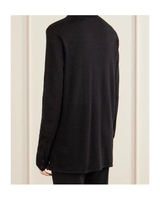 The Row Black Long-Sleeved Cardigan