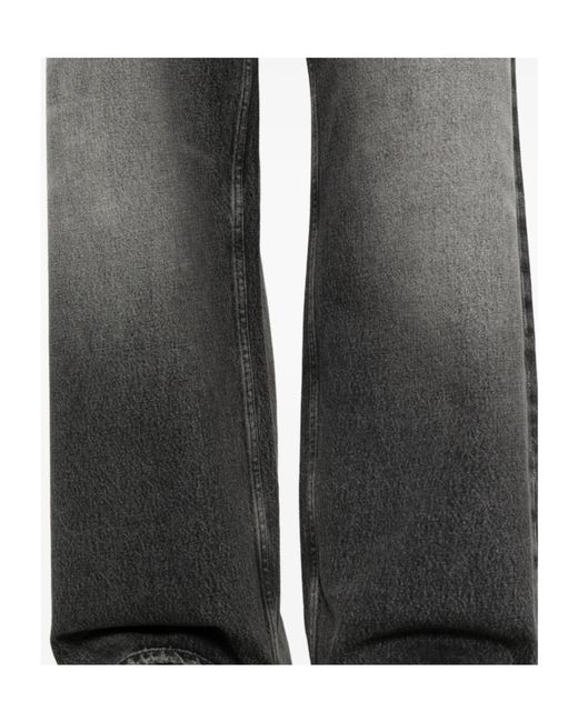 sunflower Gray Topstitching Wide-Leg Jeans for men