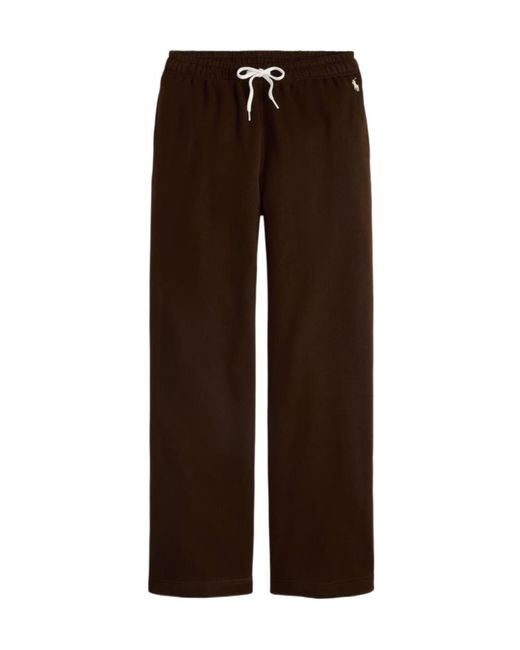 Polo Ralph Lauren Brown Wide Open Hem Fleece Joggers