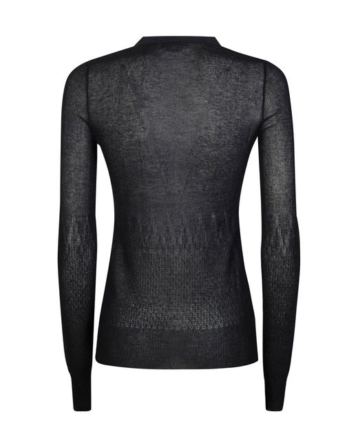 Victoria Beckham Black V-Neck Cardigan