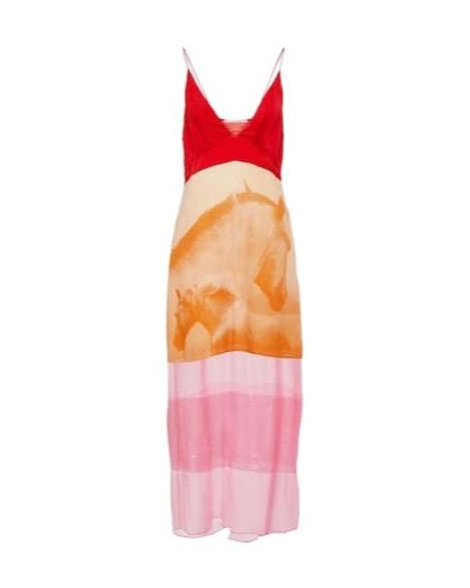 Stella McCartney Pink Sequined Midi Dress
