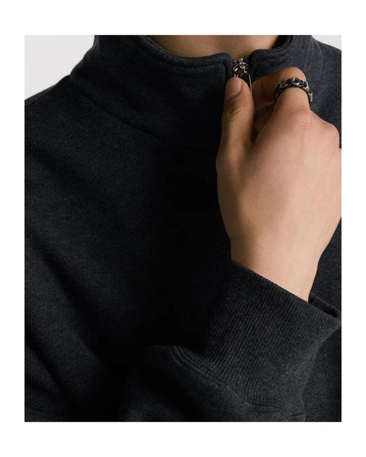 Dior Blue Homme High Neck Zip Detailed Sweatshirt for men