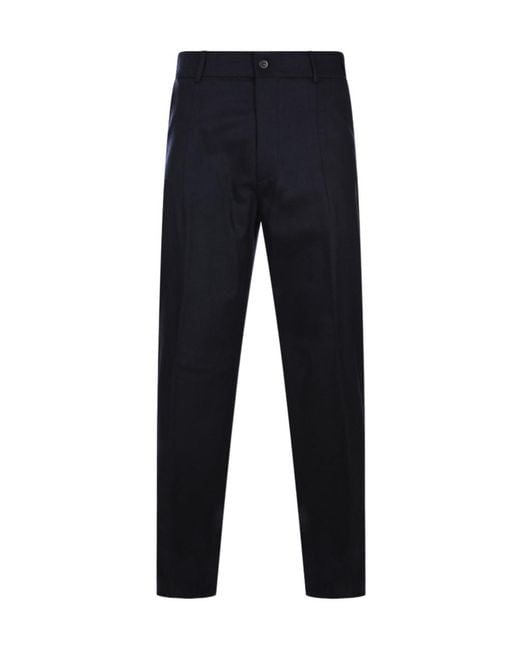 Eleventy Blue Straight-Leg Casual Trousers for men