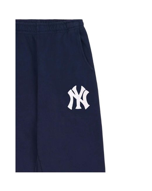 Sporty & Rich Blue Heritage Yankees Serif Track Pants for men