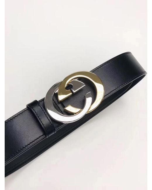 Gucci White Belt With Interlocking G Buckle for men