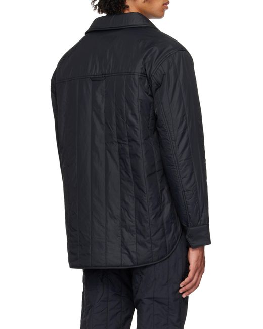 Canada Goose Blue Lapel Quilted Casual Jacket for men
