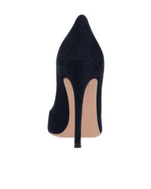 Gianvito Rossi Blue Pointed Suede Pumps