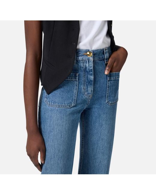 Elisabetta Franchi Blue Palazzo Jeans