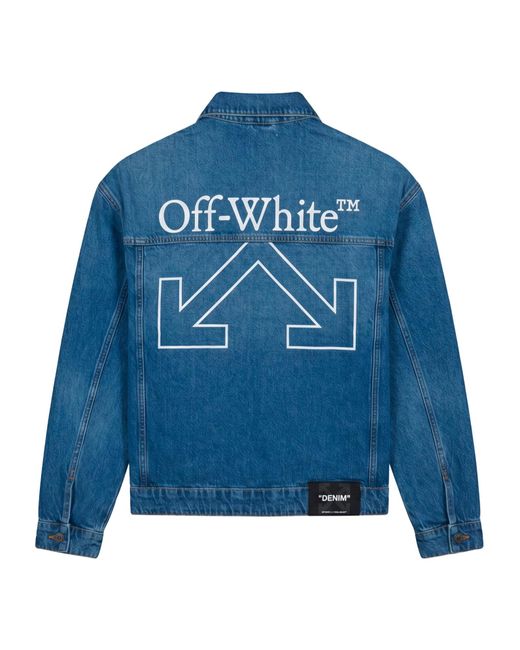 Off-White c/o Virgil Abloh Blue Long-Sleeved Denim Jacket for men