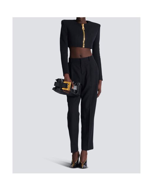 Balmain Black Cropped Jacket