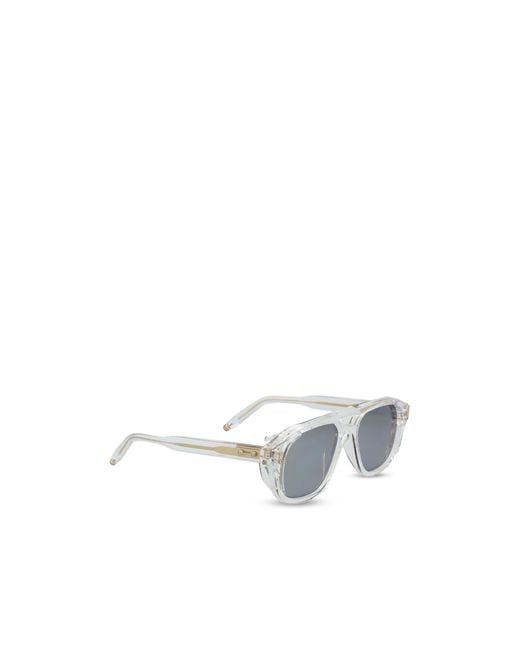 Akoni White Phoenix Altitude Aviator Sunglasses for men