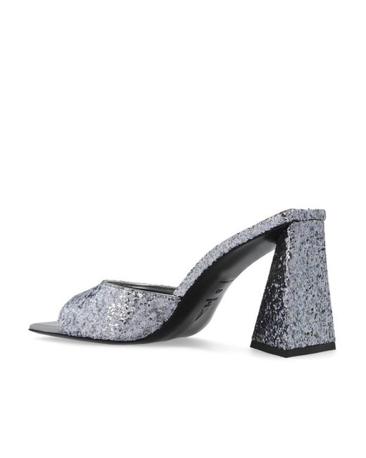 The Attico White The Mini Devon Embellished Slip-On Sandals