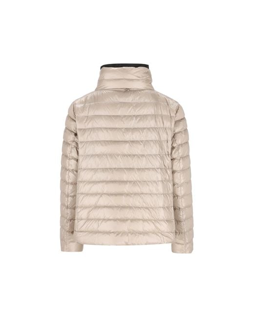 Herno Black Quilted High-Neck Reversible Down Coat