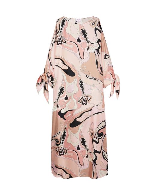 Emilio Pucci Pink Abstract Kaftan Dress
