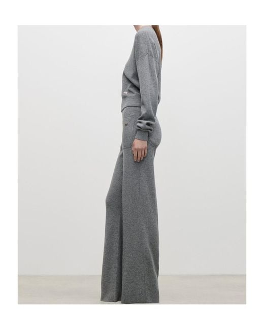 Victoria Beckham Gray Alina Knitted Trouser