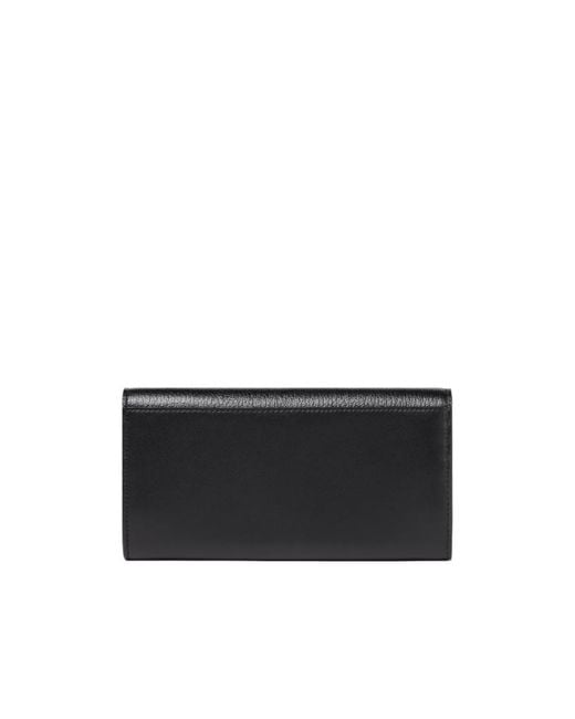 Fendi White Ff Continental With Chain Leather Wallet