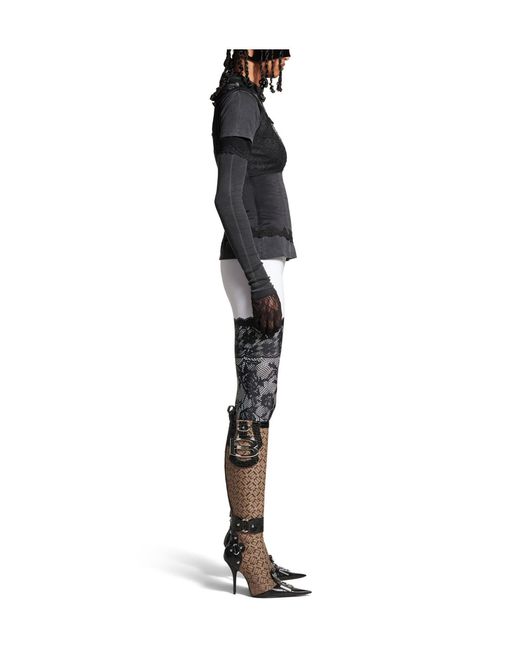 Balenciaga Black Layered Long-Sleeved Top