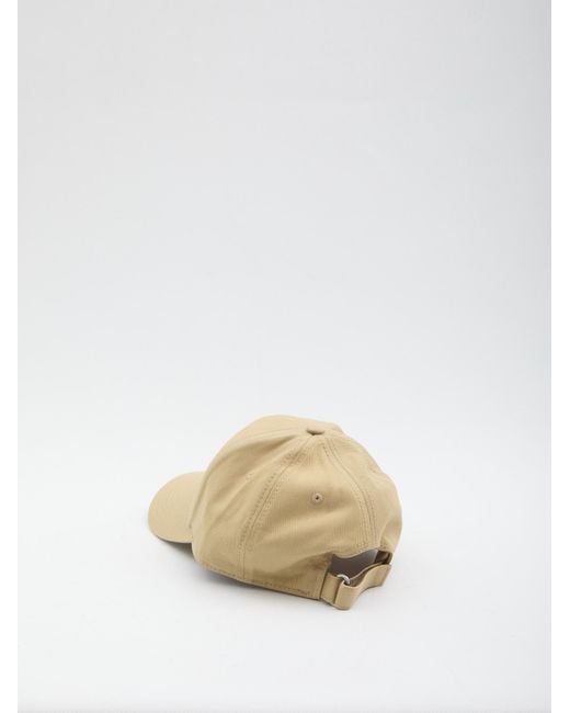 Moncler Natural Baseball Cap With Logo