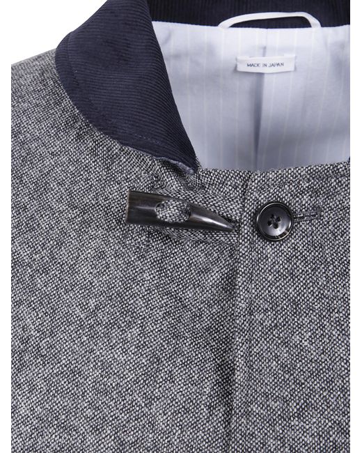 Thom Browne Gray Long-Sleeved Button-Up Jacket for men