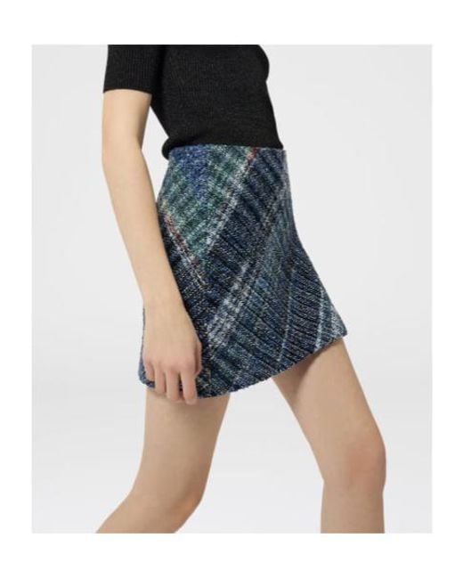 Missoni Blue Caperdoni Tweed Mini Skirt