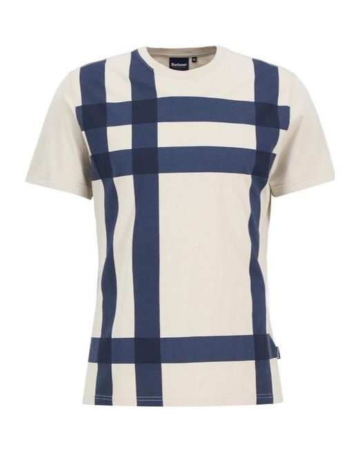 Barbour Blue Tartan T-Shirt for men