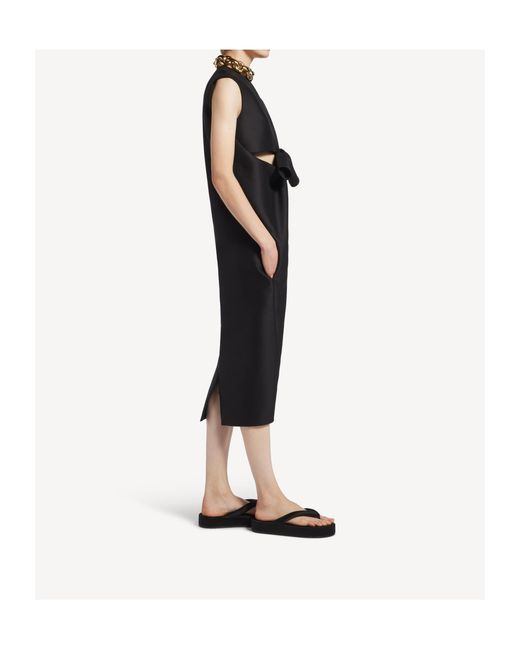 Balenciaga Black Bow Detailed Sleeveless Dress