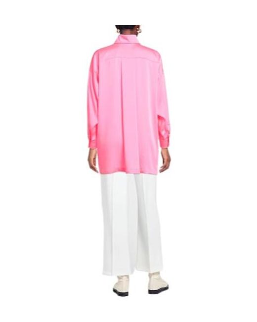 Dolce & Gabbana Pink Minimalist Satin Shirt