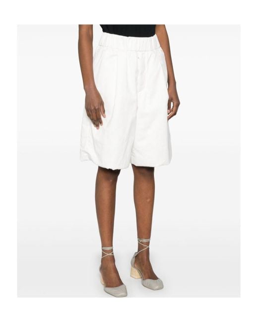 Dries Van Noten White Plato Shorts for men