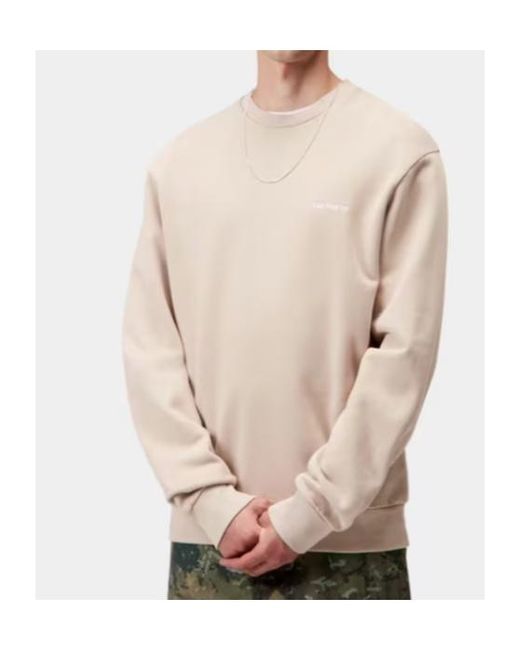 Carhartt Natural Script-Embroidered Crewneck Sweatshirt for men