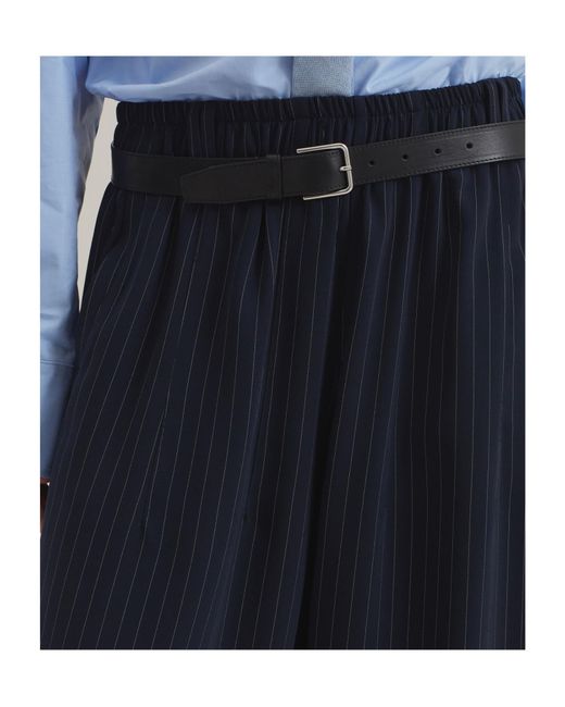 Frankie Shop Blue Striped Casual Pants
