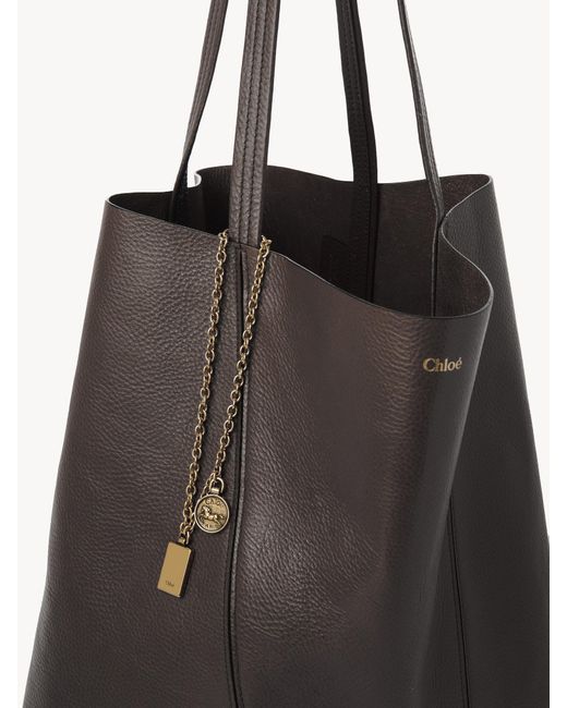 Chloé Brown Chloé Large Spin Tote Bag