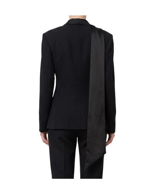 The Attico Blue Single-Breasted Tuxedo Jacket