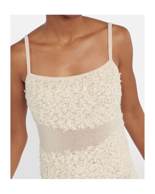 Dion Lee White Mesh-Stitched Dress